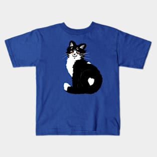 Tuxedo kitty Kids T-Shirt